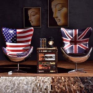 Canapé <span class=keywords><strong>en</strong></span> cuir moderne <span class=keywords><strong>en</strong></span> forme de <span class=keywords><strong>coquille</strong></span> <span class=keywords><strong>d</strong></span>'<span class=keywords><strong>oeuf</strong></span> aviateur <span class=keywords><strong>Fauteuil</strong></span> <span class=keywords><strong>d</strong></span>'appoint pivotant avec coussin Salon Salle à manger Villa extérieure Meubles de loisirs - Product Image 3