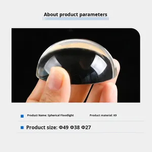Hao Xuan Foco esférico K9 Lente moldeada de precisión de vidrio óptico Alto índice de refracción Baja aberración cromática 98% Luz - Product Image 2