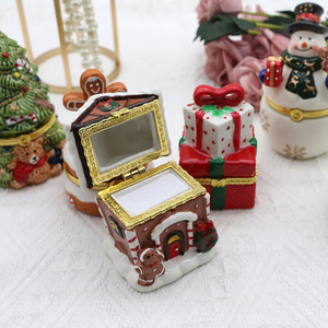 Wholesale Cute <strong>Ceramic</strong> <strong>Jewelry</strong> <strong>Box</strong> Special Christmas Gift for Ring and Necklace Elegant <strong>Jewelry</strong> Packing - Product Image 5