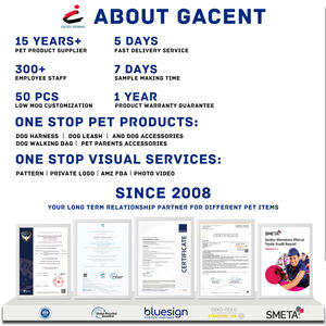 Gacent Factory Custom <span class=keywords><strong>Red</strong></span> Reflective Oxford <span class=keywords><strong>Dog</strong></span> <span class=keywords><strong>Harness</strong></span> and Leash Set Adjustable No Pull Pet Collar Set for Small & Medium Dogs - Product Image 3