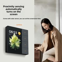 SIXWGH Smart Life Smart Touch Interrupteur Mural 4 Gang WiFi Zigbee Panneau Radar Capteur Coloré Personnalisé De Luxe Maison Hôtel Bureau