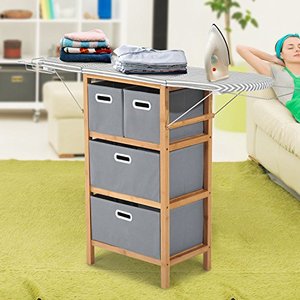 Tre gấp bàn ủi nhiều lớp giỏ lưu trữ với 4 ngăn kéo sắt thép không gỉ khay cơ sở bàn ủi - Product Image 3