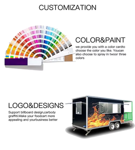 रियायत ट्रेलर लंबा स्टैकयोग्य संलग्न ट्रेलर मोबाइल फूड कार्ट मोबाइल हेयर सैलून फूड ट्रक - Product Image 6