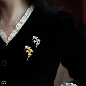 Broches de luxe pour femmes, style chinois, papillon, orchidée, fleur en verre, boucle de broche, luxe, vente en gros - Product Image 4