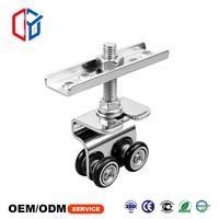 Kit d'accessoires de roulettes et poulies coulissantes pour système de porte de garage suspendue à rail en acier au design moderne (anti-rouille) pour entrepôt et hôtel