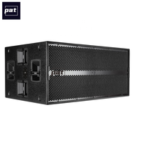 Subwoofer actif double 18 pouces haute puissance PAT SUB 9006-AS de haute qualité, enceinte en bois, connexion XLR, 7200W de puissance de crête, à poser au sol