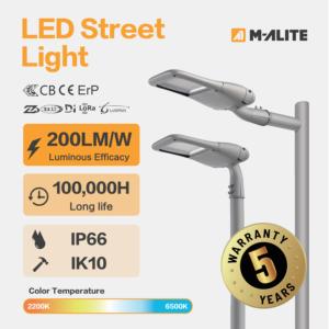 Lampadaire LED Commercial Haute Efficacité 200LM/W 50000H IP67 IK10 pour Routes Urbaines et Infrastructures Métropolitaines - Product Image 2