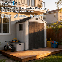 Abri de jardin extérieur KENDA en résine personnalisée 6x4 pieds, facile à assembler, imperméable, pour outils de jardin, garantie 10 ans, niveau 11 Typhoon