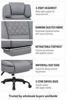 Chaise de jeu ergonomique pivotante inclinable de luxe au design européen avec vérin à gaz à 3 positions, hauteur réglable et revêtement en tissu