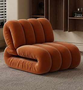 Poltrona Ergonomica Ondulata con Tessuto Morbido per Soggiorno <span class=keywords><strong>e</strong></span> Camera da Letto - Product Image 2