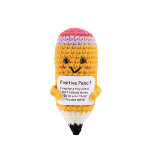 Nouvelle poupée en crochet jaune Art Déco faite à la main pour l'anniversaire <span class=keywords><strong>et</strong></span> la fête des enseignants, cadeau pour les professeurs - Product Image 2