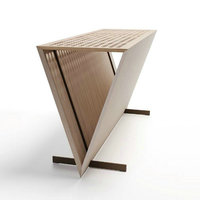 Console TV en bois massif de style Art déco italien moderne victorien pour entrée, tables et consoles de salon en bois, luxe sur mesure pour la maison