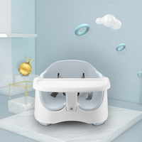 Chaise de salle à manger pliable multifonctionnelle pour enfant Siège de bébé portable en plastique avec table à manger pour l'alimentation Solution portable