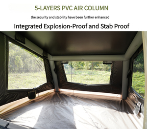 <span class=keywords><strong>Tenda</strong></span> Gonfiabile di Lusso a Doppio Strato Grande con Pompa per 2-4 Persone, Facile da Montare, Impermeabile in Oxford, Tettoia Extra Large con Protezione UV UPF50+ - Product Image 2