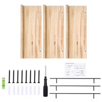 Ensemble d'étagères murales flottantes en bois, disponibles en plusieurs tailles, pour salon, chambre et bureau