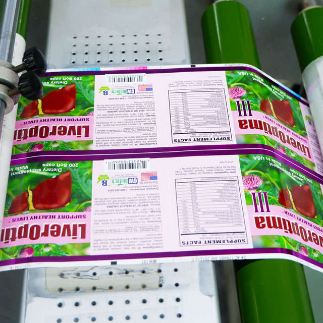 Custom Printed Health Supplement Glossy Waterproof Adhesive Vinyl Roll Labels Plastic/Glass Bottles-Eco-Friendly Oil Proof
