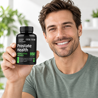 Complément de soutien de la prostate pour hommes : Capsules de Palmier nain, Graine de citrouille, Ortie et Pygeum pour le bien-être urinaire – 60 unités