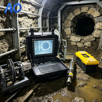 Caméra de sonde de puits à double objectif 55 mm avec capteur CCD, carte SD, vision nocturne, étanche IP68 pour l'inspection de puits profonds