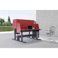 Bureau modulaire électrique réglable en hauteur, poste de travail assis-debout pour bureau avec cache-câbles, personnalisable OEM, vente en gros en vrac