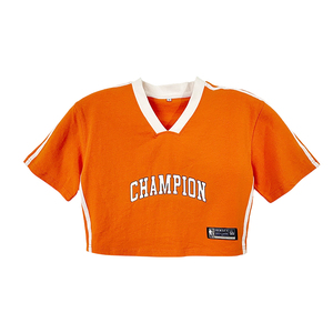 Camiseta Corta Sexy Personalizada para el Día del Partido, Top Corto de Algodón para Mujer, Top Corto Deportivo, Jersey de Fútbol Americano Universitario - Product Image 2