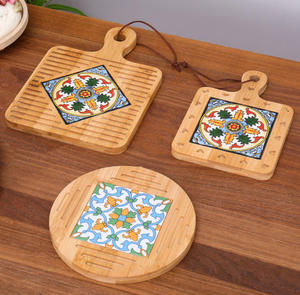 <span class=keywords><strong>Sottopentola</strong></span> in <span class=keywords><strong>Legno</strong></span> Naturale Vintage con Manico, <span class=keywords><strong>Sottopentola</strong></span> Resistente al Calore in Bambù per Pentole, Teiere, Padelle - Product Image 6