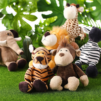 Poupée en peluche personnalisée 25cm animaux de la forêt de la jungle jouets pour enfants girafe éléphant singe lion tigre jouet animal en peluche vente en gros