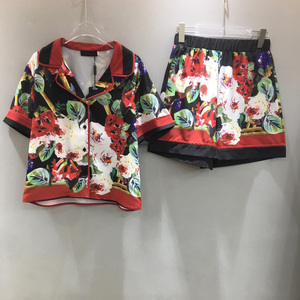 Women Premium Designer Floral Blouse Tie Waist Shirt Elegant Summer Top Lightweight - Product Image 3