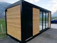 Maison de conteneur de luxe prédécoupée, bar, pub, structure en acier, pré-assemblée