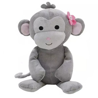 Jouet en peluche mignon avec logo personnalisé OEM, singe en peluche doux