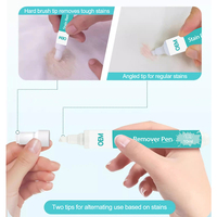 Fabricant de produit 10ml vêtements stylo liquide de blanchiment huile de sang café vêtements détachant stylo avec brosse