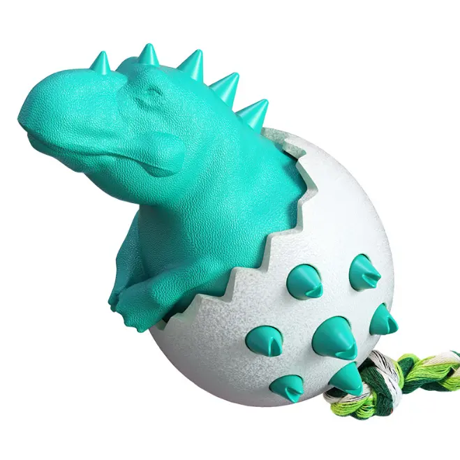 Vendita diretta in fabbrica Fashion Design Bionic Dinosaur Eggs Pet Chew Toy morso resistente cane di gomma