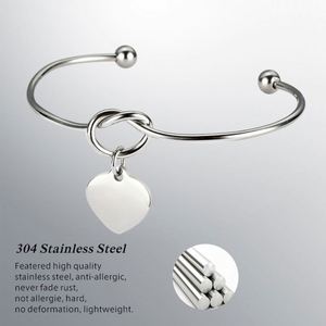 Pulseras de Joyería para Mujer y Pulseras de Acero Inoxidable con Forma de Corazón Infinito en Acero Inoxidable - Product Image 2