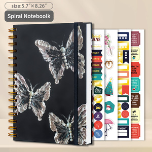 Carnet à spirale transfrontalier A5 de haute qualité, carnet à couverture rigide à feuilles mobiles, carnet de notes ligné horizontal, journal épaissi, cadeau - Product Image 2