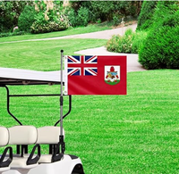 Bandera de Bermudas de 3x5 pies, poliéster de lujo resistente y duradero, para interiores/exteriores con rayas cosidas y ojales de latón