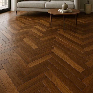 Parquet en bois d'ingénierie à chevrons AS2047 multicouche en chêne européen brillant, qualité AB, design élégant, rainuré et langueté, 14 mm, pour chambre à coucher - Product Image 1