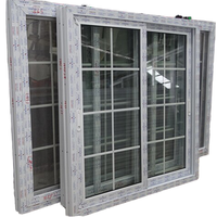 Direkter Fabrikpreis Grill-Design PVC-Schiebefenster Maßgefertigtes UPVC Horizontales Schiebeglasfenster