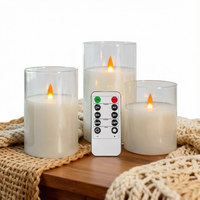 Bougies Pilier en Cire d'Abeille 11 Pouces Sans Flamme Scintillantes Télécommandées Écologiques pour Décoration Halloween Mariages Noël Nouvel An