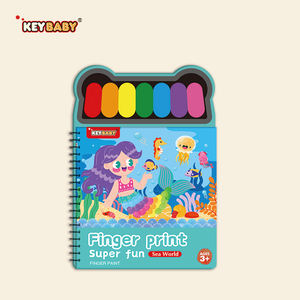 Keybaby Nouveau livre de dessin créatif à empreintes digitales super amusant sur le thème de la ferme animale avec tampon encreur arc-en-ciel pour enfants - Product Image 4