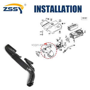 Manguera de conducto de entrada de tubo de entrada de aire para <span class=keywords><strong>Mercedes</strong></span> Benz ML 250 <span class=keywords><strong>GLE</strong></span> <span class=keywords><strong>300d</strong></span> 6510901142 M166 W166 - Product Image 3