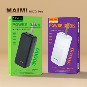 <span class=keywords><strong>Batterie</strong></span> externe Maimi 30000mAh à charge rapide 22.5W PD/QC/SCP/FCP/VOOC multi-protocoles grande capacité - Product Image 4