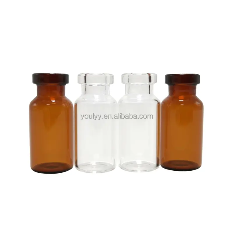 2ml 5ml 7ml 8ml 15ml 10ml 20ml 30ml एम्बर स्पष्ट दवा ग्लास शीशी बोतल औषधीय इंजेक्शन borosilicate कांच की शीशी