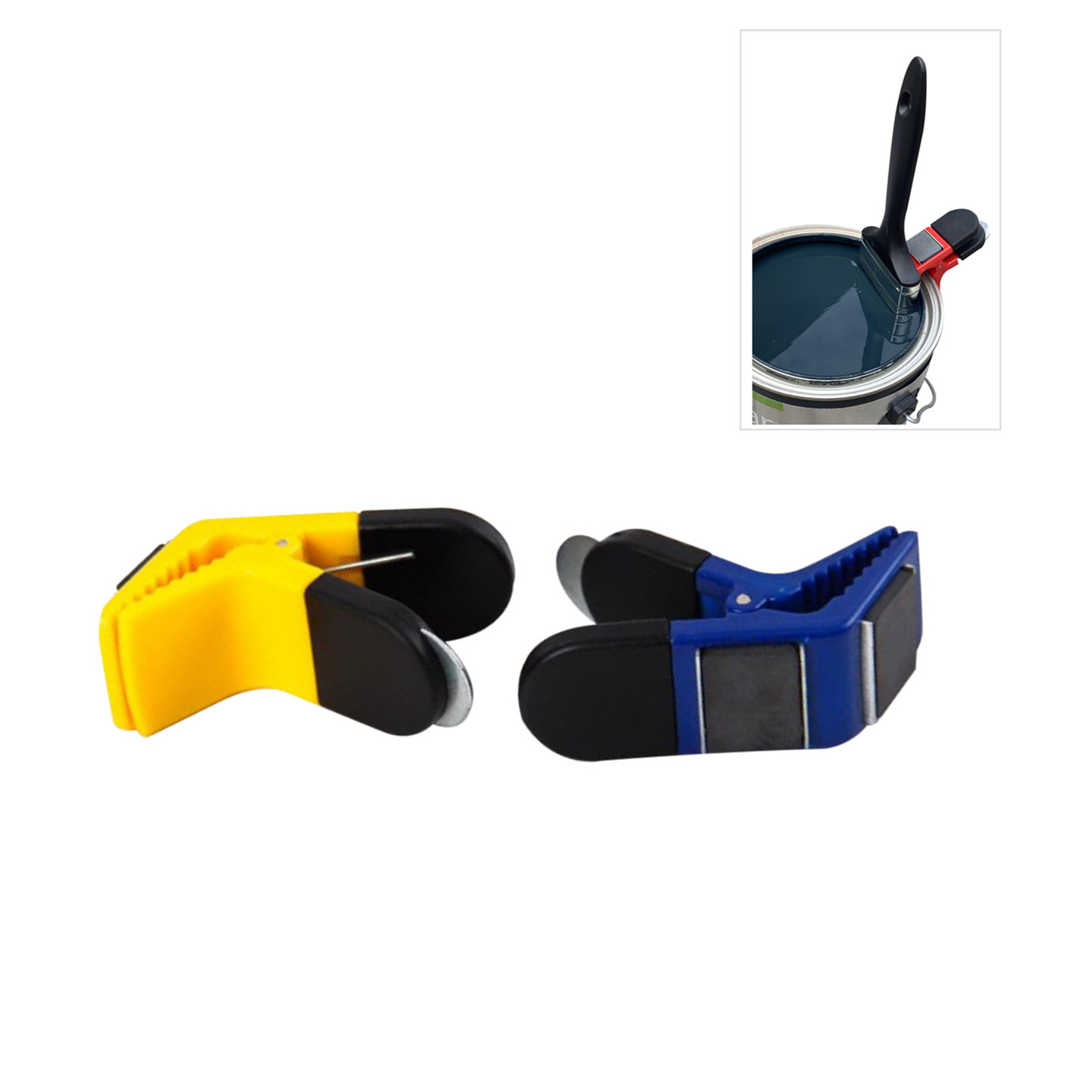 4PCS Magnetic Paint Brush Holder Clips With Tin Opener, DIY