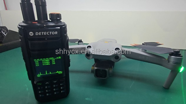 Portable Handheld HYUCX CH03 Full-Band Antenna Detector DJI FPV Recognition Anti-FPV Detection System 1-3km Range 10 Aircraft