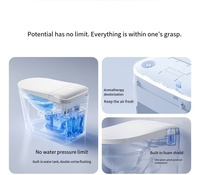 Pas de limite de pression d'eau petite taille luxe Intelligent placard à eau salle de bain capteur de pied automatique une pièce toilette commode
