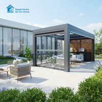 Pergola rétractable en aluminium Sweet Home, de haute qualité, installation facile, abri motorisé imperméable pour jardin, piscine, terrasse