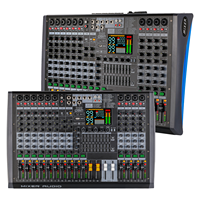 Console de mixage analogique 14 canaux GAX-HLG14 Pro pour l'enregistrement de qualité studio, le streaming en direct avec 2*9 EQ, modes d'enregistrement USB, BT