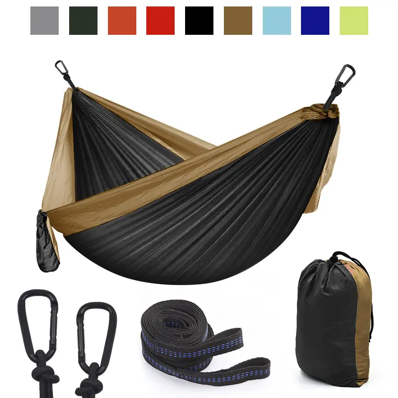 Ultraleichte tragbare 2-Personen-Camping-Hängematte Outdoor Tree Camping Wander ausflug Fallschirm Hängematte Erwachsene 16 Nylon 300 10ft 0,8