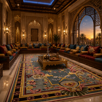 Tapis de salon moderne abstrait tufté à la main sur mesure, tapis d'intérieur de luxe pour villa et majlis, tapis arabes personnalisés