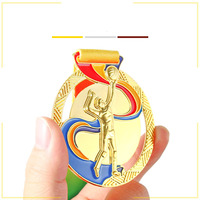 Médaille de volleyball de gymnastique de fabrication à bas prix Logo personnalisé Jeux scolaires Société Jeux communautaires Médailles sportives en métal