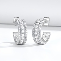 d'oreilles en moissanite certifiées GRA en usine Boucles d'oreilles en argent sterling 925 Boucles d'oreilles en moissanite